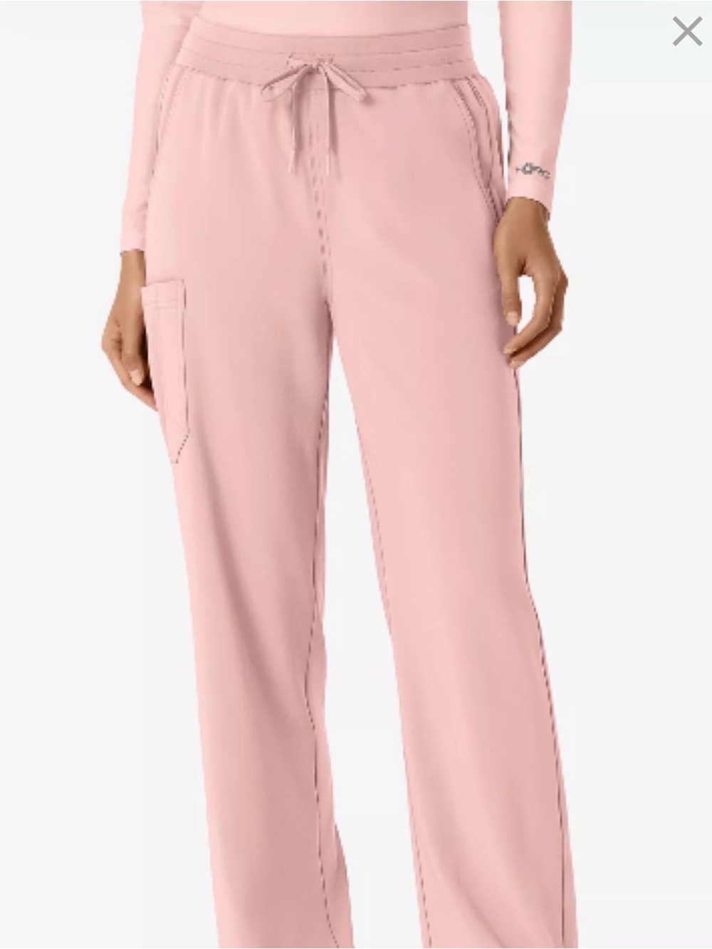 Carhartt Cross-Flex Force Scrub top XL and Cargo Pants L in Soft Rose